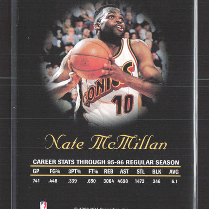 1996 SkyBox Autographics Nate McMillan Auto