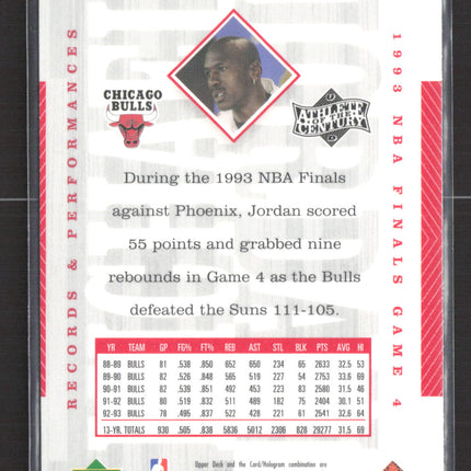 1999 Upper Deck Athlete of the Century Records & Performances Michael Jordan #20