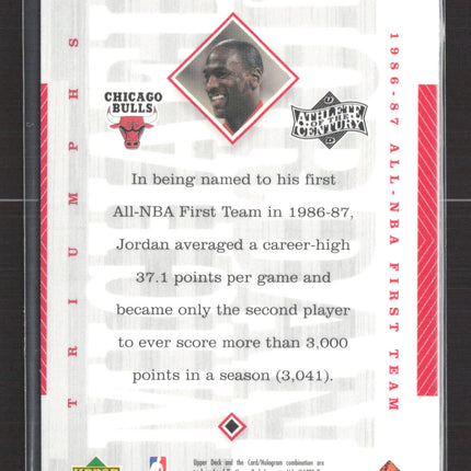 1999 Upper Deck Athlete of the Century Triumphs Michael Jordan #33
