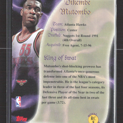 1998 Topps Stadium Club Royal Court Dikembe Mutombo #RC8