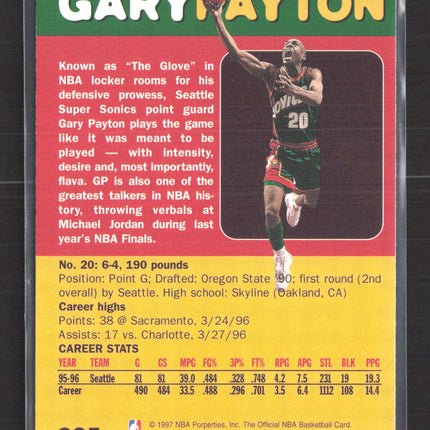 1997 SkyBox Hoops Slam Gary Payton #325