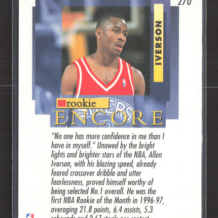 1997 Fleer Ultra Encore Allen Iverson #270 /