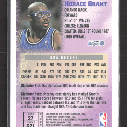 1996 Topps Finest Gladiators Horace Grant #G21