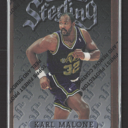 1996 Topps Finest Sterling Karl Malone #52