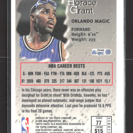 1996 Topps Finest Sterling Horace Grant #77