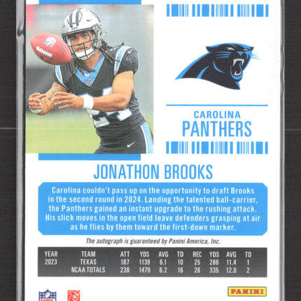 2025 Panini Contenders Optic Jonathon Brooks #114 RC Auto