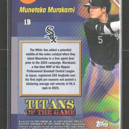 2026 Topps Titans of the Game Munetaka Murakami #TOG-28 RC