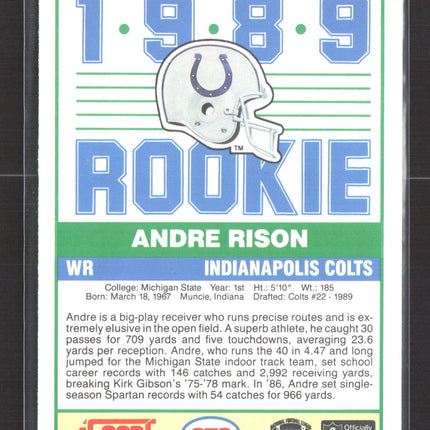 1989 Score Andre Rison #272