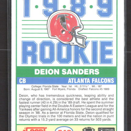 1989 Score Deion Sanders #246