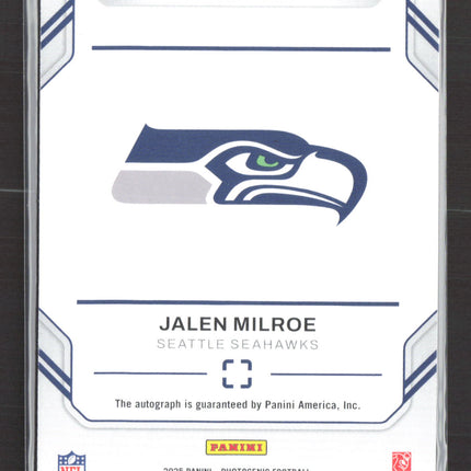 2026 Panini Photogenic Snapshot Signatures Jalen Milroe #SNS-JLM RC Auto