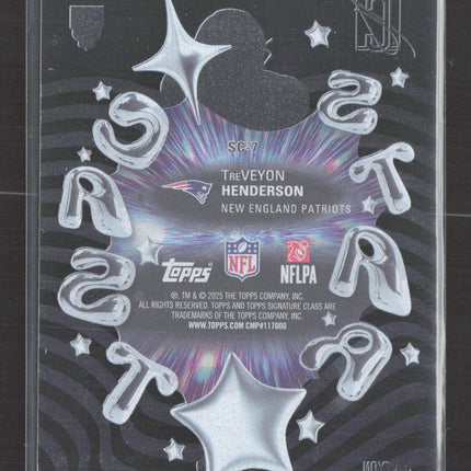 2025 Topps Signature Class Star Cast TreVeyon Henderson #SC-7 RC