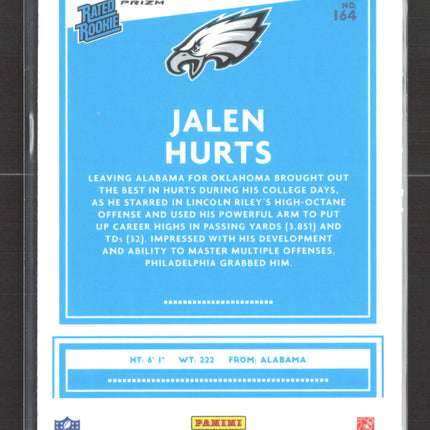 2020 Panini Donruss Optic Prizm Jalen Hurts #164 Pink
