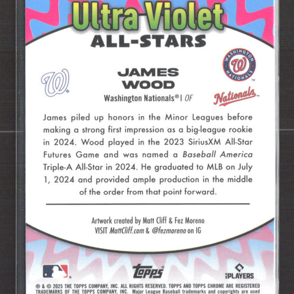 2025 Topps Chrome Ultra Violet All-Stars James Wood #UV-11 RC