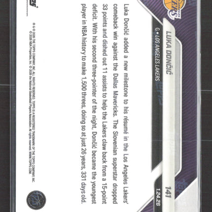 2026 Topps Now Luka Dončić #141 Gold /50
