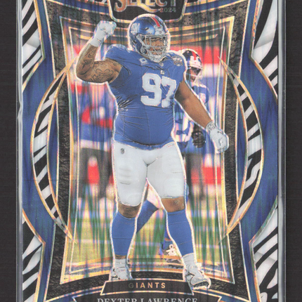 2024 Panini Select Prizm Concourse Dexter Lawrence #52 Zebra