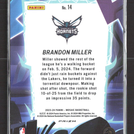 2024 Panini Mosaic Prizm Storm Chasers Brandon Miller #14