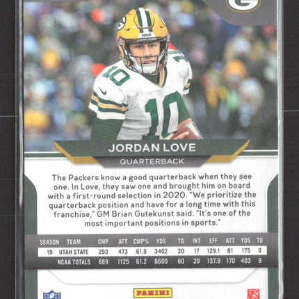 2020 Panini Prizm Jordan Love #363 Orange Lazer RC