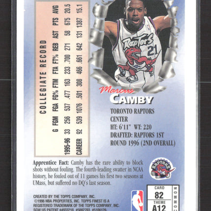 1996 Topps Finest Apprentice Marcus Camby #82