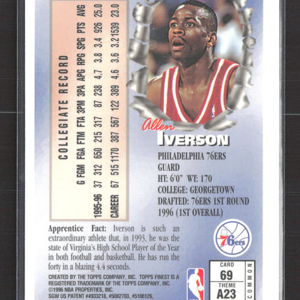 1995 Topps Finest Apprentices Allen Iverson #69