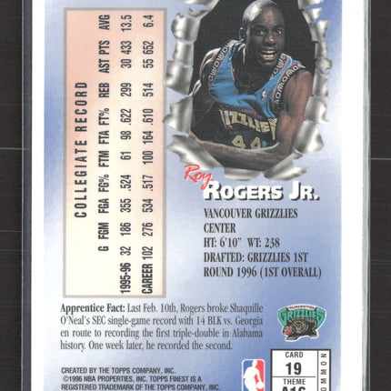 1996 Topps Finest Apprentices Roy Rogers Jr. #19