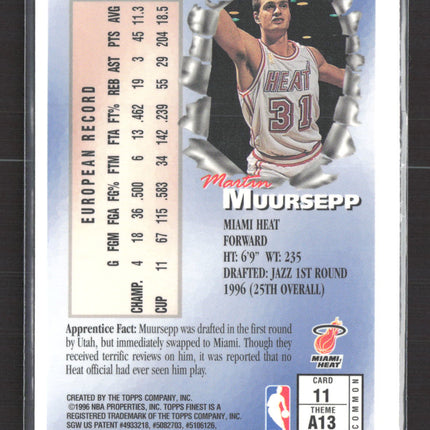 1996 Topps Finest Apprentices Martin Müürsepp #11
