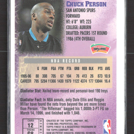 1996 Topps Finest Gladiators Chuck Person #G8