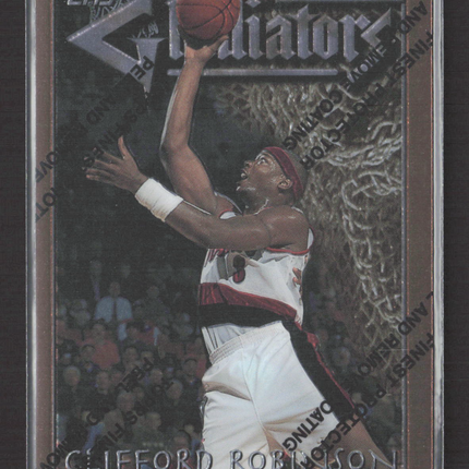 1996 Topps Finest Gladiators Clifford Robinson #G10