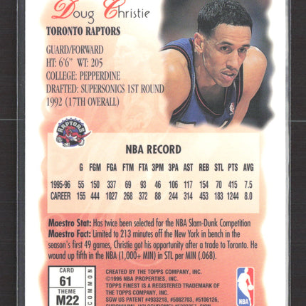 1996 Topps Finest Maestro Doug Christie #61 Bronze With Coating