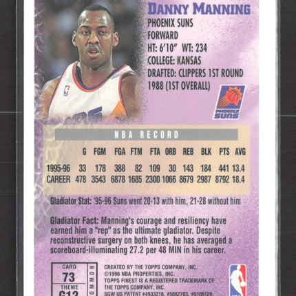 1996 Topps Finest Gladiators Danny Manning #G12