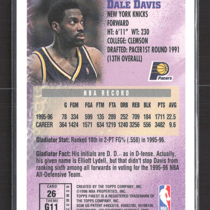 1996 Topps Finest Gladiators Dale Davis #G11