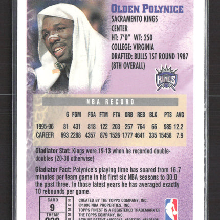 1996 Topps Finest Gladiators Olden Polynice #G30