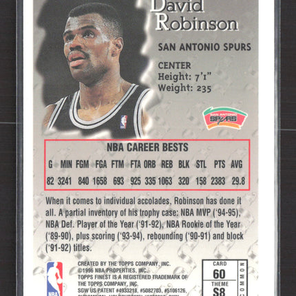 1996 Topps Finest Sterling David Robinson #60
