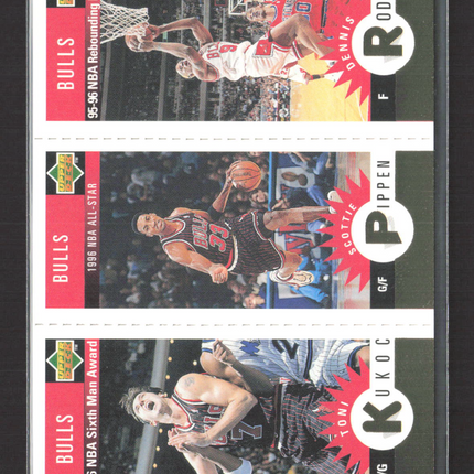 1997 Upper Deck Collector's Choice Dennis Rodman Scottie Pippen Toni Kukoc #B2