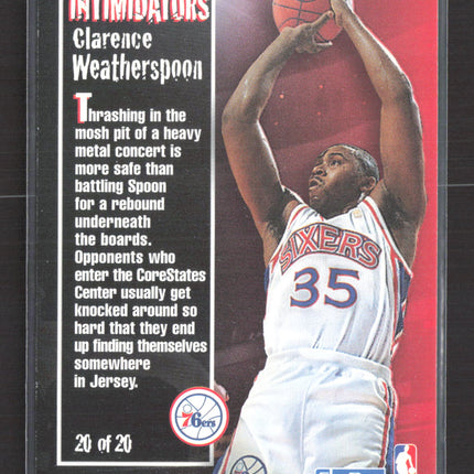1997 SkyBox Premium Intimidators Clarence Weatherspoon #20 of 20