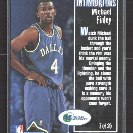 1997 SkyBox Premium Intimidators Michael Finley #7 of 20