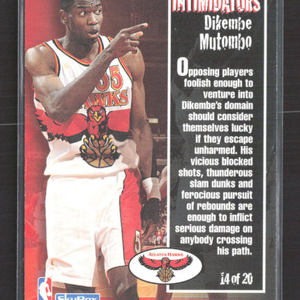 1997 SkyBox Premium Intimidators Dikembe Mutombo #14 of 20