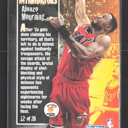 1997 SkyBox Premium Intimidators Alonzo Mourning #12 of 20