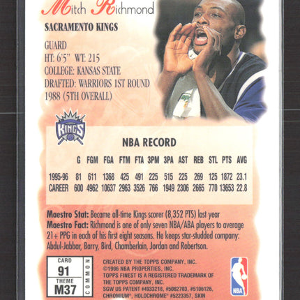 1996 Topps Finest Maestros Mitch Richmond #91
