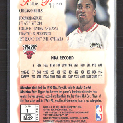 1996 Topps Finest Maestros Scottie Pippen #M42
