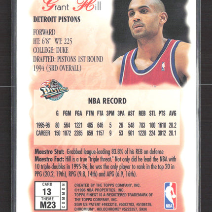 1996 Topps Finest Maestros Grant Hill #M23