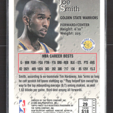 1996 Topps Finest Sterling Joe Smith #29