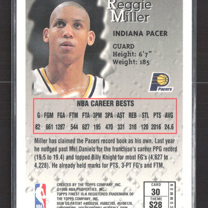1996 Topps Finest Sterling Reggie Miller #30