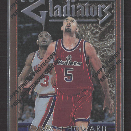 1996 Topps Finest Gladiators Juwan Howard #G24
