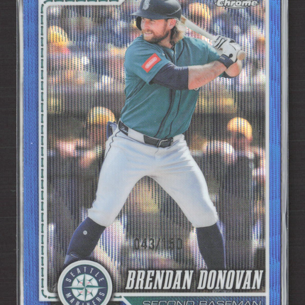 2026 Topps Chrome Brendan Donovan #68 Blue Refractor 043/150