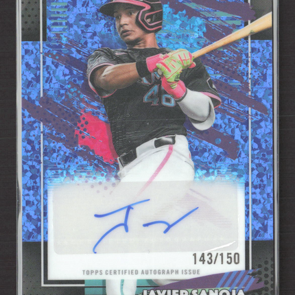 2026 Topps Finest Javier Sanoja #FMA-JS Blue Shimmer Refractor 143/150 Auto