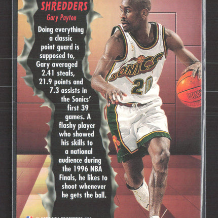 1997 Fleer Metal Metal Shredders Gary Payton #243