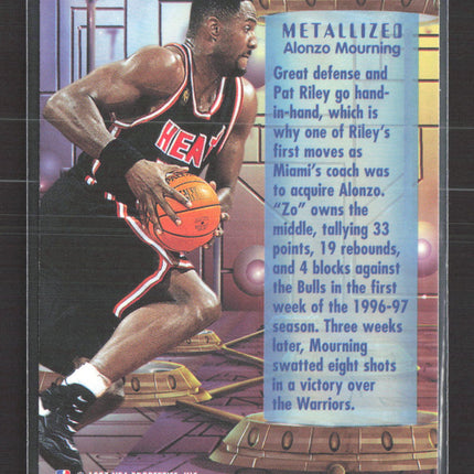 1996 Fleer SkyBox Metal Universe Metallized Alonzo Mourning #226