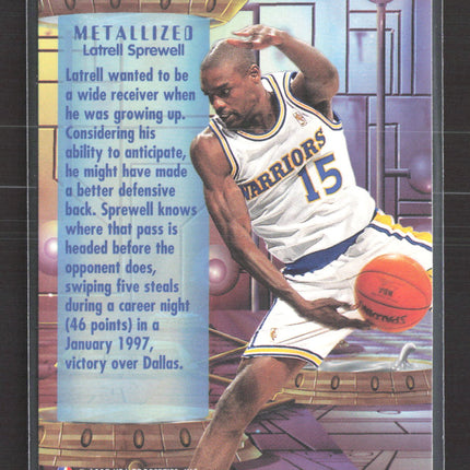 1997 Fleer SkyBox Metal Universe Metallized Latrell Sprewell #232