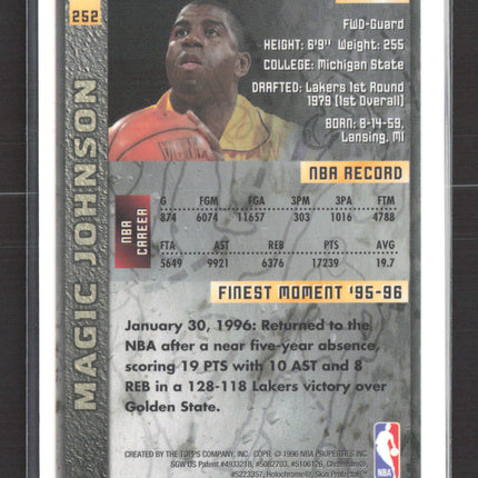 1996 Topps Finest Magic Johnson #252