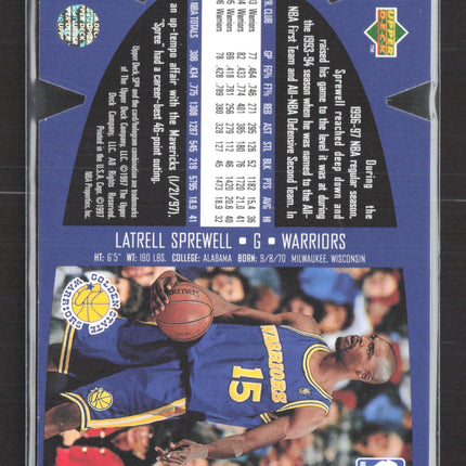 1996 Upper Deck SPx Latrell Sprewell #SPX15